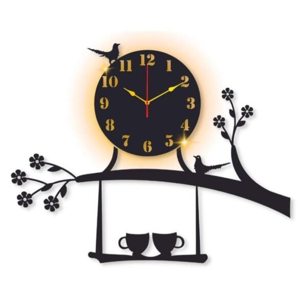 Material: Chipboard Laminated Sheet • Product Type: Wall Clock With Light • Size: 48 x 12 Inches • Thickness: 3mm • Finish Type: Laminated • Display: 12-Hour Display • Package Includes: 1 x Wall Clock • Product Details: Laser Cut, Complete Clock With Double Tape To Hang. Make Your Home Beautiful. This Product Enhances Any Home With On-trend Style And Beautiful Eye-catching Modern Design • Disclaimer: Product color may slightly vary due to photographic lighting sources or your monitor/screen settings.